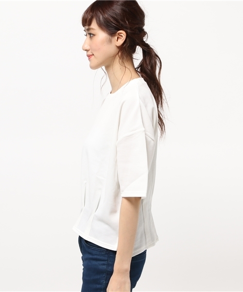 OUTLET（アウトレット）の「【Discoat Petit】タック入リショートP/O（Tシャツ/カットソー・レディース・ホワイト・MEDIUM/LARGE）」の6枚目の写真