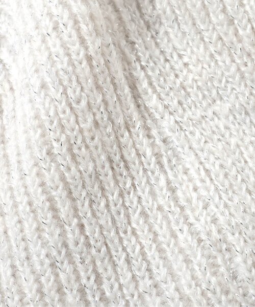 apres les cours（アプレレクール）の「リボンニット帽（ニットキャップ/ビーニー・キッズ・アイボリー・50/54/58）」の3枚目の写真