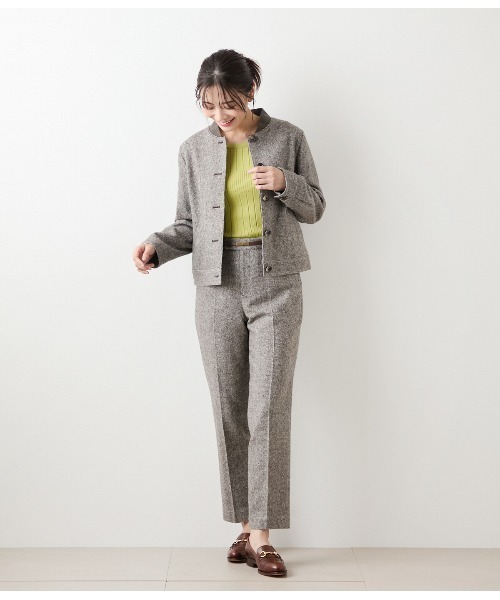 セール】ブロークンヘリンボーンツィード テーパードパンツ（その他