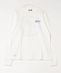 【DUCKSTER/ダックスター】 ピグメント加工 バックプリント ワッフル クルーネック ロンT