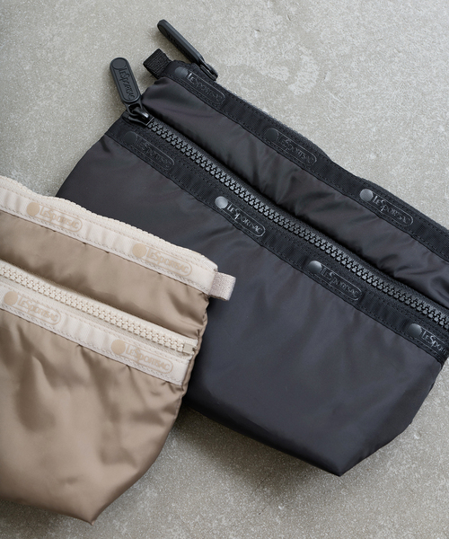 LeSportsac(レスポートサック)の「《追加》別注【LeSportsac×JOURNAL STANDARD】COSMETIC CLUTCH(ポーチ・レディース・ベージュ/ブラック・FREE)」の4枚目の写真