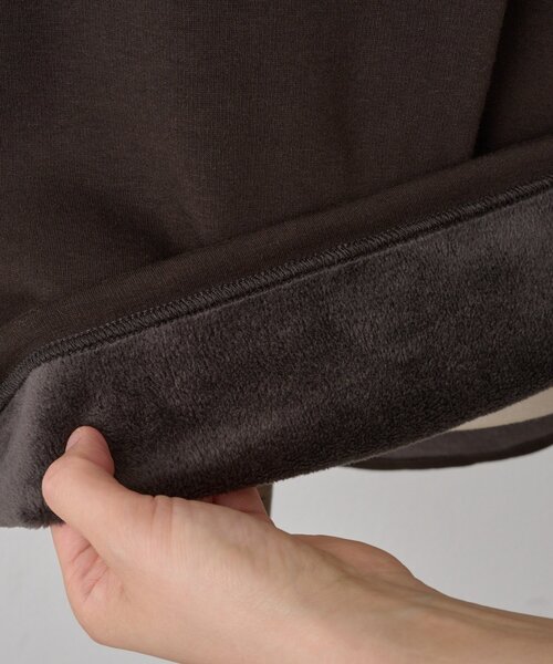 BEARDSLEY（ビアズリー）の「刺繍入り裏ボアトレーナー（Tシャツ/カットソー・レディース・ブラウン/ネイビー・FREE）」の12枚目の写真