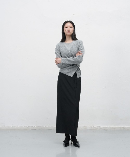 GENERAL IDEA(ジェネラルアイデア)の「【GENERAL IDEA】アンバランスルーズカーディガン / UNBALANCE LOOSE FIT CARDIGAN(カーディガン/ボレロ・レディース・グレー/ブラウン・L/M/S)」の8枚目の写真