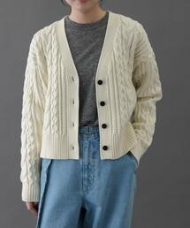 FORK&SPOON | FORK&SPOON　ケーブルVネックカーディガン(カーディガン/ボレロ)