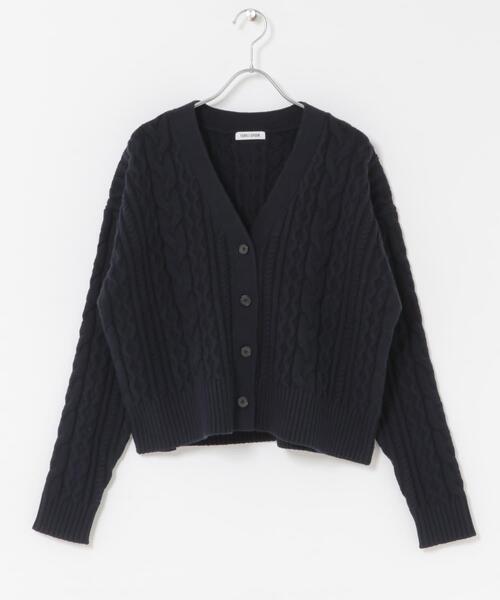 FORK&SPOON(フォークアンドスプーン)の「FORK&SPOON ケーブルVネックカーディガン(カーディガン/ボレロ・レディース・レッド/ネイビー/アイボリー・1)」の17枚目の写真