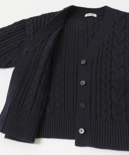 FORK&SPOON(フォークアンドスプーン)の「FORK&SPOON ケーブルVネックカーディガン(カーディガン/ボレロ・レディース・レッド/ネイビー/アイボリー・1)」の16枚目の写真