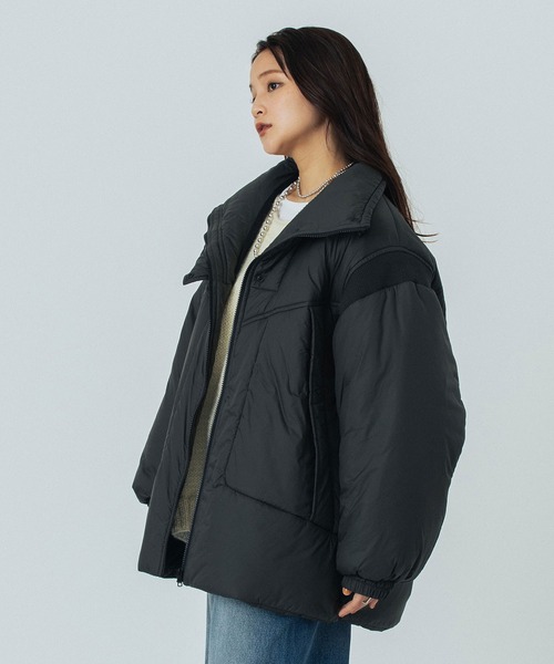 ROSE BUD(ローズバッド)の「STAND COLLAR PADDED JACKET(その他アウター・レディース・ブラック/ベージュ/ブルー・S/M)」の5枚目の写真