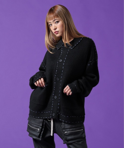 DANKE SCHON(ダンケシェーン)の「【WEB&DEPOT限定】DankeSchon/ダンケシェーン/ST KNIT JACKET(その他アウター・メンズ・ブラック/ベージュ/チャコールグレー・XL/M/L)」の2枚目の写真