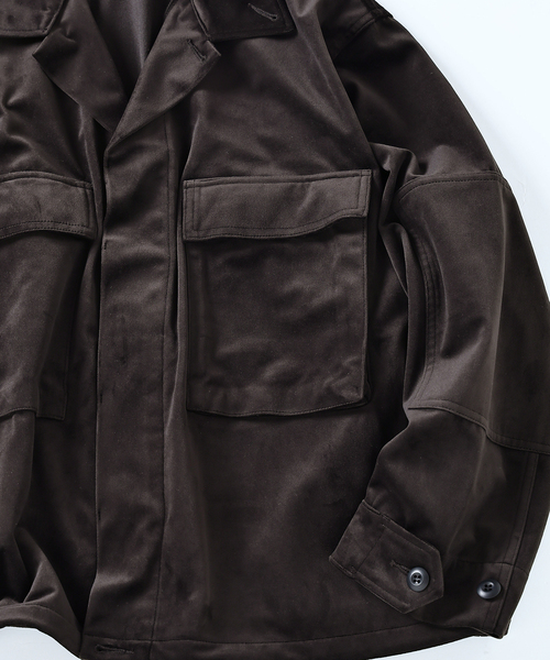 JOURNAL STANDARD（ジャーナルスタンダード）の「トリコット ベロア フェード BDU シャツジャケット（その他アウター・メンズ・グレー/カーキ/ブラック系その他・MEDIUM/LARGE）」の13枚目の写真