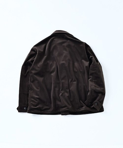 JOURNAL STANDARD（ジャーナルスタンダード）の「トリコット ベロア フェード BDU シャツジャケット（その他アウター・メンズ・グレー/カーキ/ブラック系その他・MEDIUM/LARGE）」の9枚目の写真