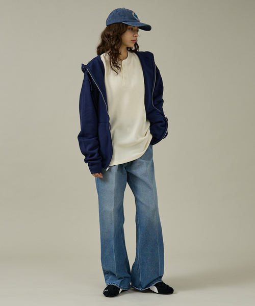 FRUIT OF THE LOOM(フルーツオブザルーム)の「【FRUIT OF THE LOOM】PRINTZIP HOODIE2/ユニセックス【WEB限定】(パーカー・メンズ・ネイビー/グレー/ブラック・M/L/XL)」の5枚目の写真