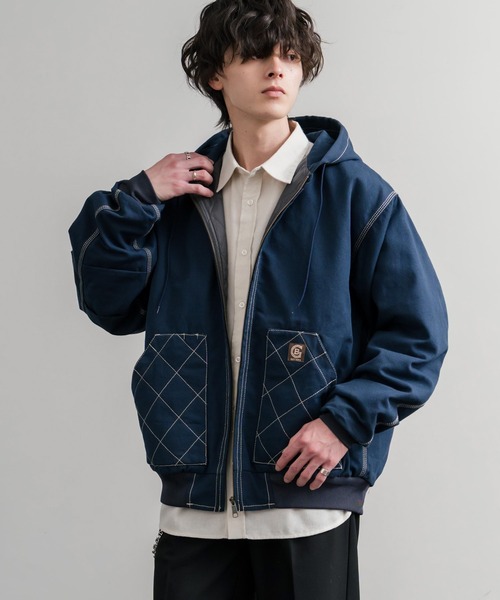 KRIFF MAYER(クリフメイヤー)の「KRIFF MAYER クリフメイヤー ヘビーデューティーフードジャケット/オーバーサイズフルジップパーカー 2525102(その他アウター・メンズ・ナチュラル/ブラック/ブラウン/カーキ/ネイビー・M/L/XL)」の1枚目の写真