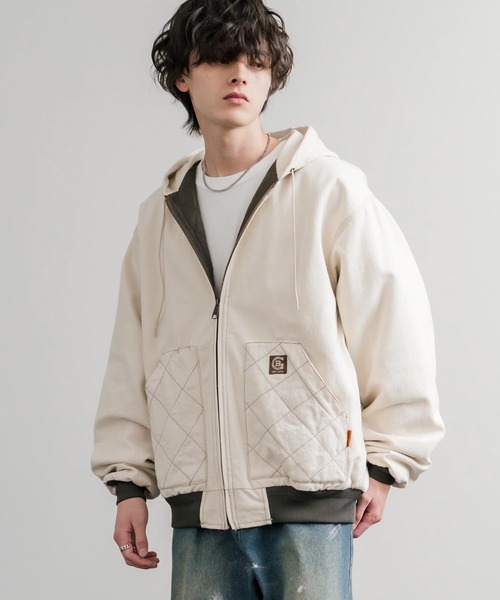 KRIFF MAYER(クリフメイヤー)の「KRIFF MAYER クリフメイヤー ヘビーデューティーフードジャケット/オーバーサイズフルジップパーカー 2525102(その他アウター・メンズ・ナチュラル/ブラック/ブラウン/カーキ/ネイビー・M/L/XL)」の10枚目の写真