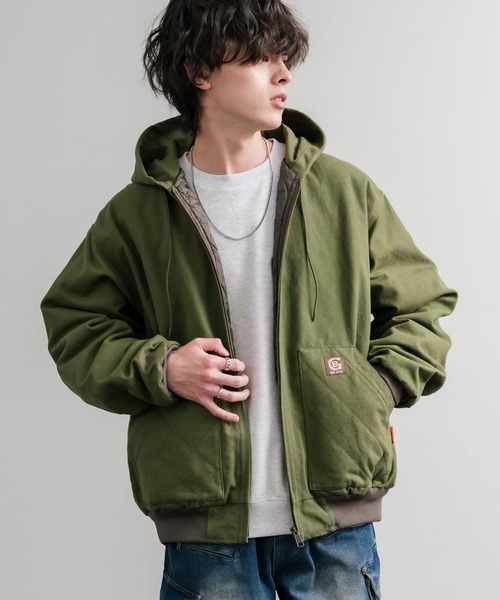 KRIFF MAYER(クリフメイヤー)の「KRIFF MAYER クリフメイヤー ヘビーデューティーフードジャケット/オーバーサイズフルジップパーカー 2525102(その他アウター・メンズ・ナチュラル/ブラック/ブラウン/カーキ/ネイビー・M/L/XL)」の6枚目の写真