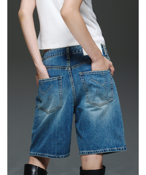 パンツ GLOWNY THE PEGGY SHORTS (BLUE) THE PEGGY SHORTS (BLUE)（その他パンツ）｜GLOWNY（グロウニ―）の
