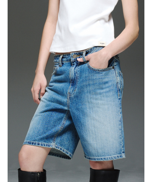 パンツ GLOWNY THE PEGGY SHORTS (BLUE) THE PEGGY SHORTS (BLUE)（その他パンツ）｜GLOWNY（グロウニ―）の