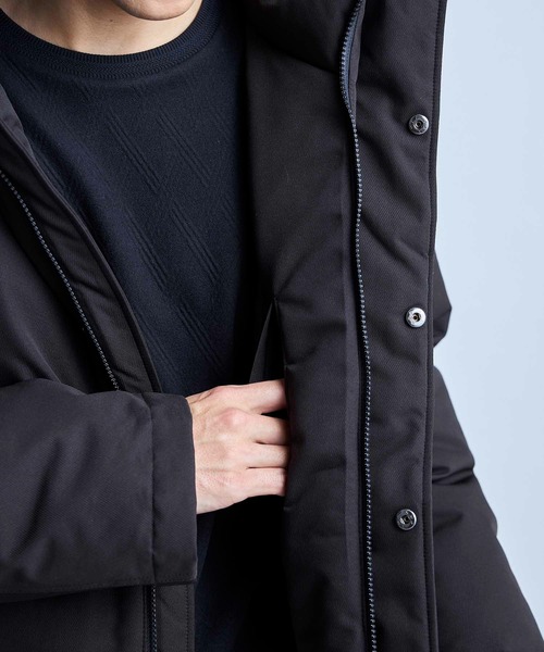 UNION STATION（ユニオンステーション）の「【撥水加工】ツイル中綿アーミーフーデッドジャケット（ダウンジャケット/コート・メンズ・ベージュ/ブラック・L/M/LL）」の11枚目の写真