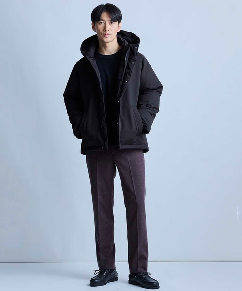 UNION STATION（ユニオンステーション）の「【撥水加工】ツイル中綿アーミーフーデッドジャケット（ダウンジャケット/コート・メンズ・ベージュ/ブラック・L/M/LL）」の12枚目の写真