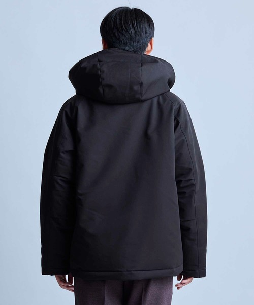 UNION STATION（ユニオンステーション）の「【撥水加工】ツイル中綿アーミーフーデッドジャケット（ダウンジャケット/コート・メンズ・ベージュ/ブラック・L/M/LL）」の7枚目の写真