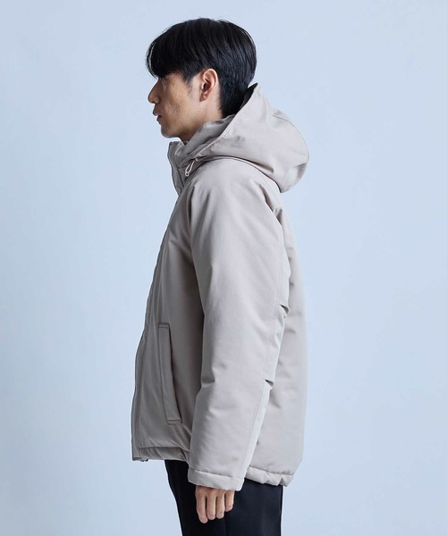 UNION STATION（ユニオンステーション）の「【撥水加工】ツイル中綿アーミーフーデッドジャケット（ダウンジャケット/コート・メンズ・ベージュ/ブラック・L/M/LL）」の17枚目の写真