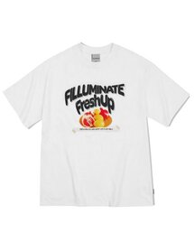 オーバーサイズフルーティジTシャツ-ホワイト