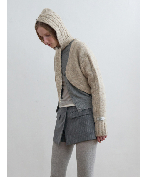 Kijun（キジュン）の「Cable Knit Bolero Oatmeal（カーディガン/ボレロ・レディース・その他・MEDIUM/SMALL）」の2枚目の写真