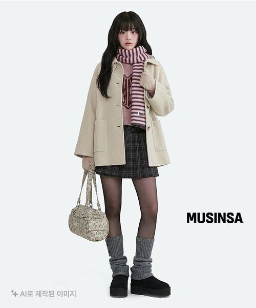 Miseki SEOUL(ミセキソウル)の「Pocket layered check skirt BLACK(スカート・レディース・その他・1/2)」の5枚目の写真