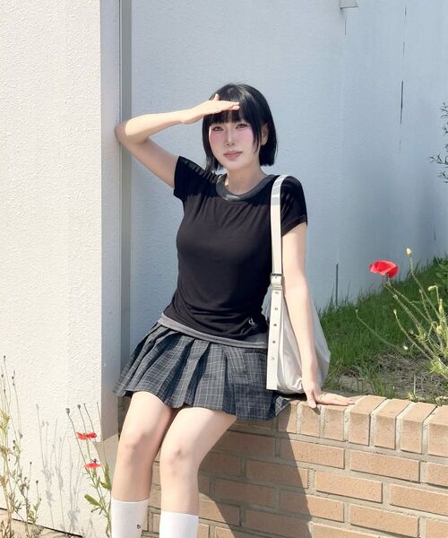 Miseki SEOUL(ミセキソウル)の「Pocket layered check skirt BLACK(スカート・レディース・その他・1/2)」の13枚目の写真