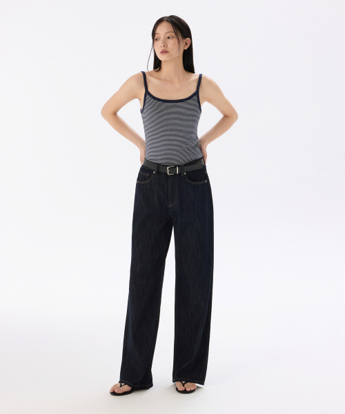 MUSINSA STANDARD WOMAN（ムシンサスタンダードウーマン）の「ウィメンズリネンライクワイドデニムパンツ[ディープインディゴ]（デニムパンツ・レディース・その他・32/23/29/30/24/25/26/27/28）」の3枚目の写真