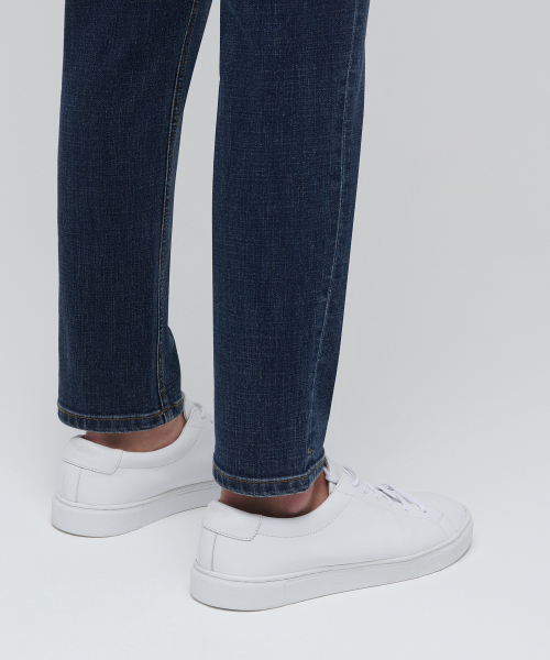 MUSINSA STANDARD(ムシンサスタンダード)の「【クールタンダード】スリムクロップドデニムパンツ【ミディアムインディゴ】(デニムパンツ・メンズ・その他・26/27/28/29/36/34/32/30/31/33/40/38)」の6枚目の写真