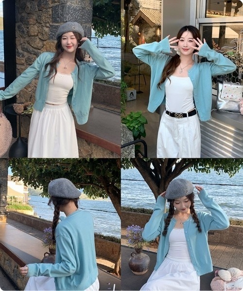 I.O.E(アイオイ)の「しなやかに寄り添う、ライトタッチカーディガン(カーディガン/ボレロ・レディース・レッド/イエロー/ブラック/アイボリー/グレー/ブルー・FREE)」の20枚目の写真