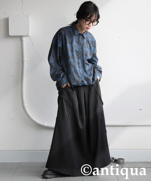 45R ペイズリー柄　シャツブラウス　 新品未使用品 ペイズリー柄 シャツ（シャツ/ブラウス）｜antiqua（アンティカ）の