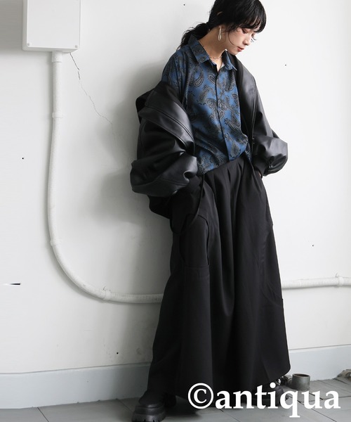 antiqua(アンティカ)の「ペイズリー柄 シャツ(シャツ/ブラウス・レディース・ブルー/レッド・ONESIZE)」の21枚目の写真