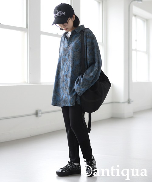 antiqua(アンティカ)の「ペイズリー柄 シャツ(シャツ/ブラウス・レディース・ブルー/レッド・ONESIZE)」の22枚目の写真