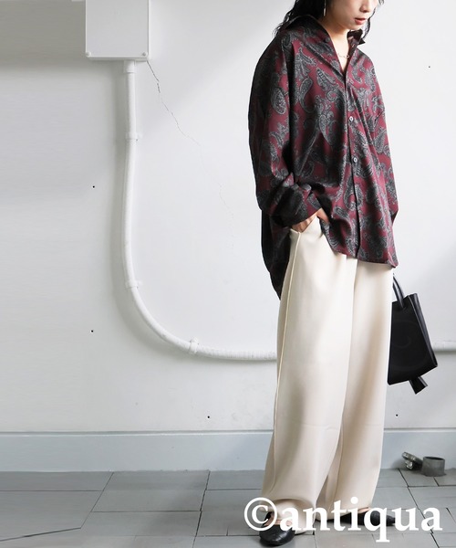 antiqua(アンティカ)の「ペイズリー柄 シャツ(シャツ/ブラウス・レディース・ブルー/レッド・ONESIZE)」の16枚目の写真