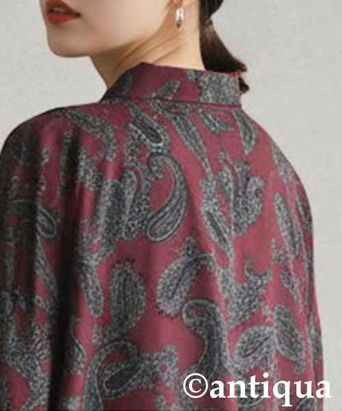 antiqua(アンティカ)の「ペイズリー柄 シャツ(シャツ/ブラウス・レディース・ブルー/レッド・ONESIZE)」の20枚目の写真
