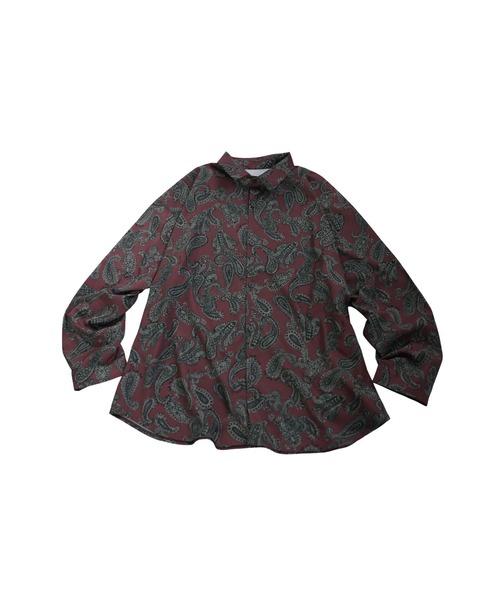 antiqua(アンティカ)の「ペイズリー柄 シャツ(シャツ/ブラウス・レディース・ブルー/レッド・ONESIZE)」の4枚目の写真