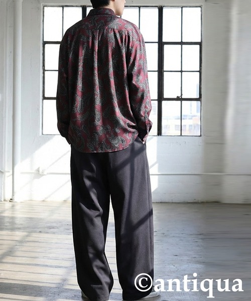 antiqua(アンティカ)の「ペイズリー柄 シャツ(シャツ/ブラウス・レディース・ブルー/レッド・ONESIZE)」の13枚目の写真