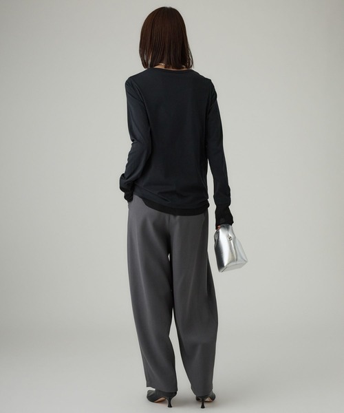 BABYLONE（バビロン）の「チュールレイヤードロンＴ（Tシャツ/カットソー・レディース・ブラック/ホワイト・フリー）」の16枚目の写真