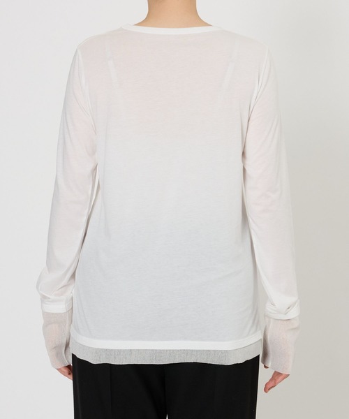 BABYLONE（バビロン）の「チュールレイヤードロンＴ（Tシャツ/カットソー・レディース・ブラック/ホワイト・フリー）」の19枚目の写真