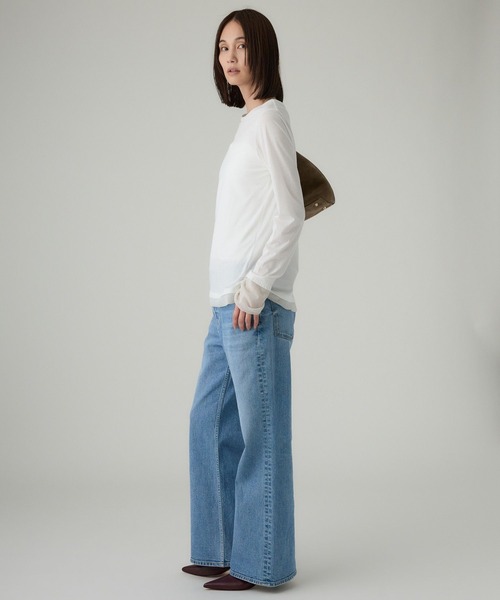 BABYLONE（バビロン）の「チュールレイヤードロンＴ（Tシャツ/カットソー・レディース・ブラック/ホワイト・フリー）」の7枚目の写真