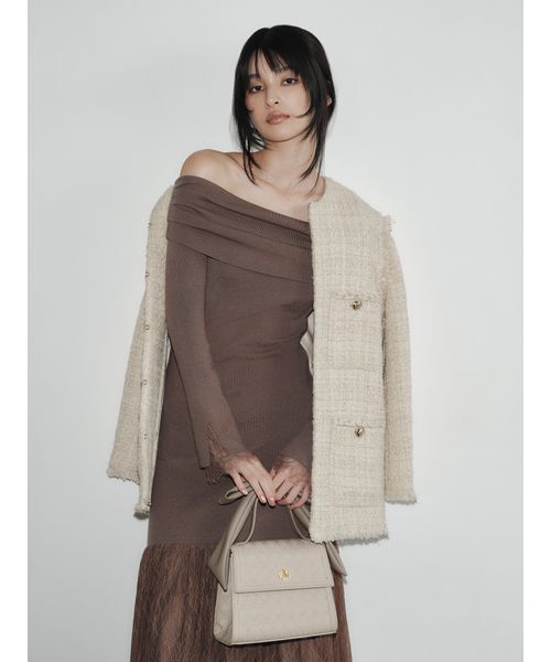 FRAY I.D（フレイアイディー）の「【WEB限定】リボンハンドルバッグ（ハンドバッグ・レディース・ベージュ/ホワイト/ブラック・F）」の6枚目の写真