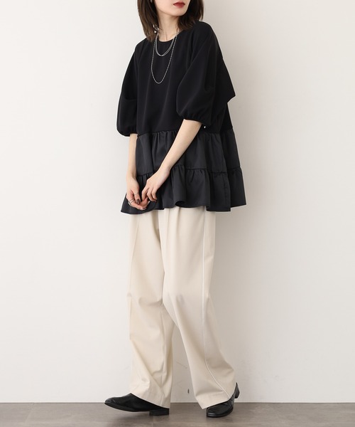 EGLANTINE(エグランティーヌ)の「EGLANTINE ティアードカットソー(Tシャツ/カットソー・レディース・キャメル/ブラック/カーキ・40)」の20枚目の写真