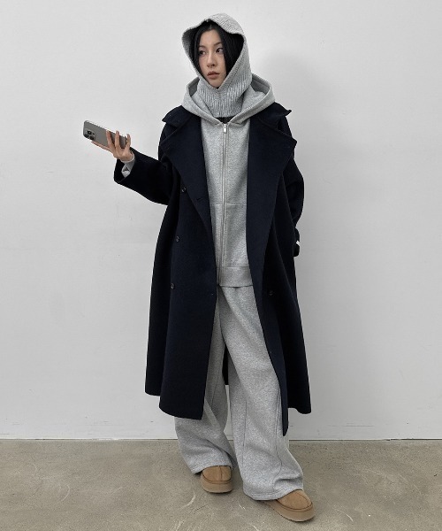 BLACKUP（ブラックアップ）の「[MADE] デルティ起毛オーバージップアップフーディ（パーカー・レディース・ブラック/グレー/チャコール・FREE）」の21枚目の写真
