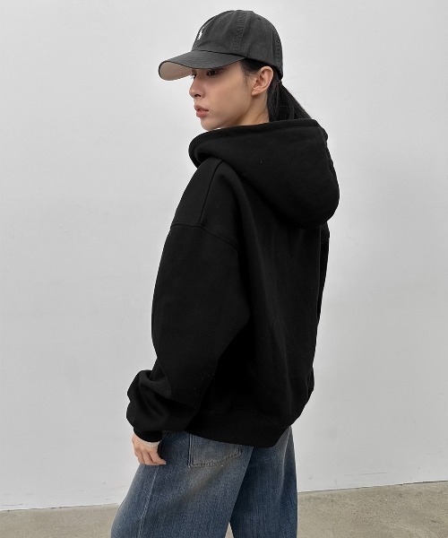 BLACKUP（ブラックアップ）の「[MADE] デルティ起毛オーバージップアップフーディ（パーカー・レディース・ブラック/グレー/チャコール・FREE）」の18枚目の写真