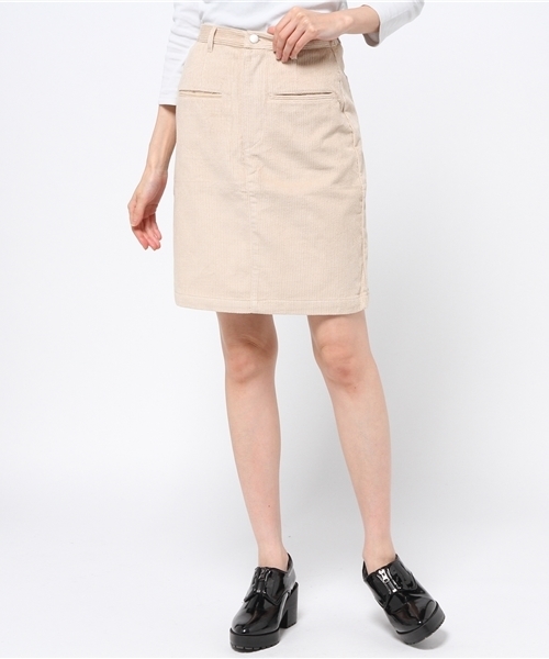 Kastane(カスタネ)の「コーデュロイ台形SK(スカート・レディース・ライトベージュ/ベージュ/グレー・FREE)」の4枚目の写真