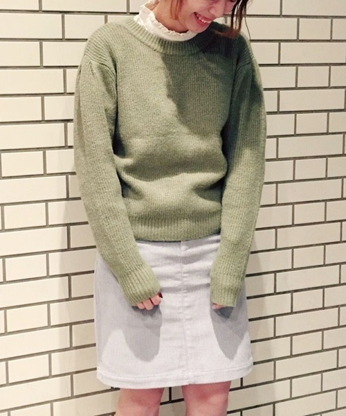 Kastane(カスタネ)の「コーデュロイ台形SK(スカート・レディース・ライトベージュ/ベージュ/グレー・FREE)」の7枚目の写真