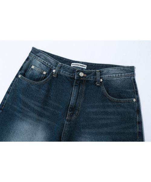 BASEMOMENT(ベースモーメント)の「ウォッシュドバミューダデニムパンツミディアムブルー(その他パンツ・メンズ・その他・MEDIUM/X-LARGE/LARGE)」の4枚目の写真