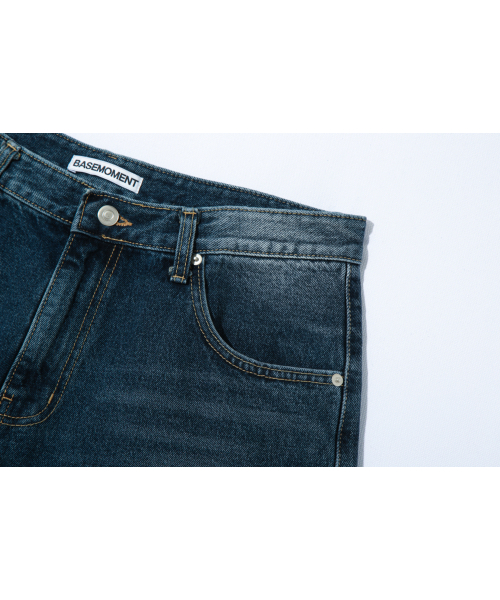 BASEMOMENT(ベースモーメント)の「ウォッシュドバミューダデニムパンツミディアムブルー(その他パンツ・メンズ・その他・MEDIUM/X-LARGE/LARGE)」の5枚目の写真