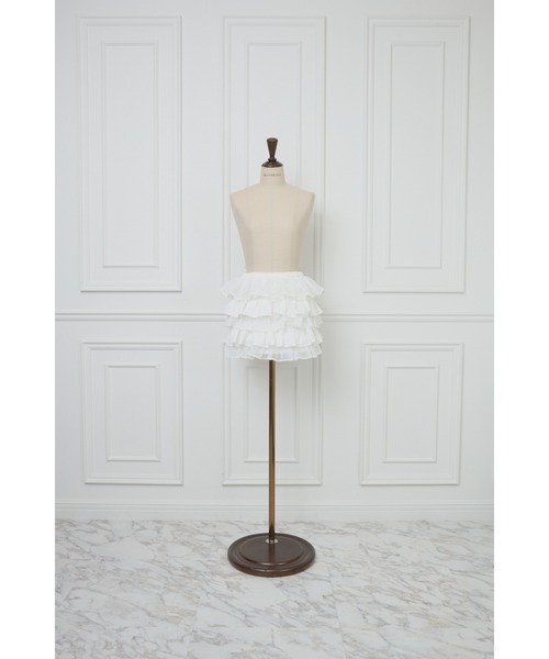 MISTREASS(ミストレアス)の「Volume Frilly Tiered Mini Skirt(スカート・レディース・オフホワイト/モカ・FREE)」の8枚目の写真